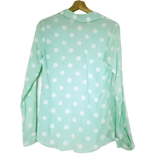 Splendid | Mint Green Polka-dot Button Up Shirt - Picture 4 of 6